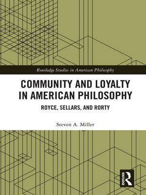 cover image of Community and Loyalty in American Philosophy